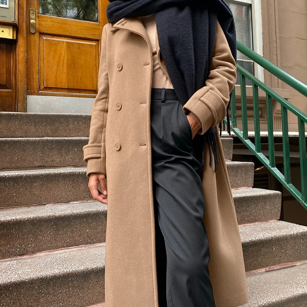 Babaton Plaza Tan Camel Wool Coat